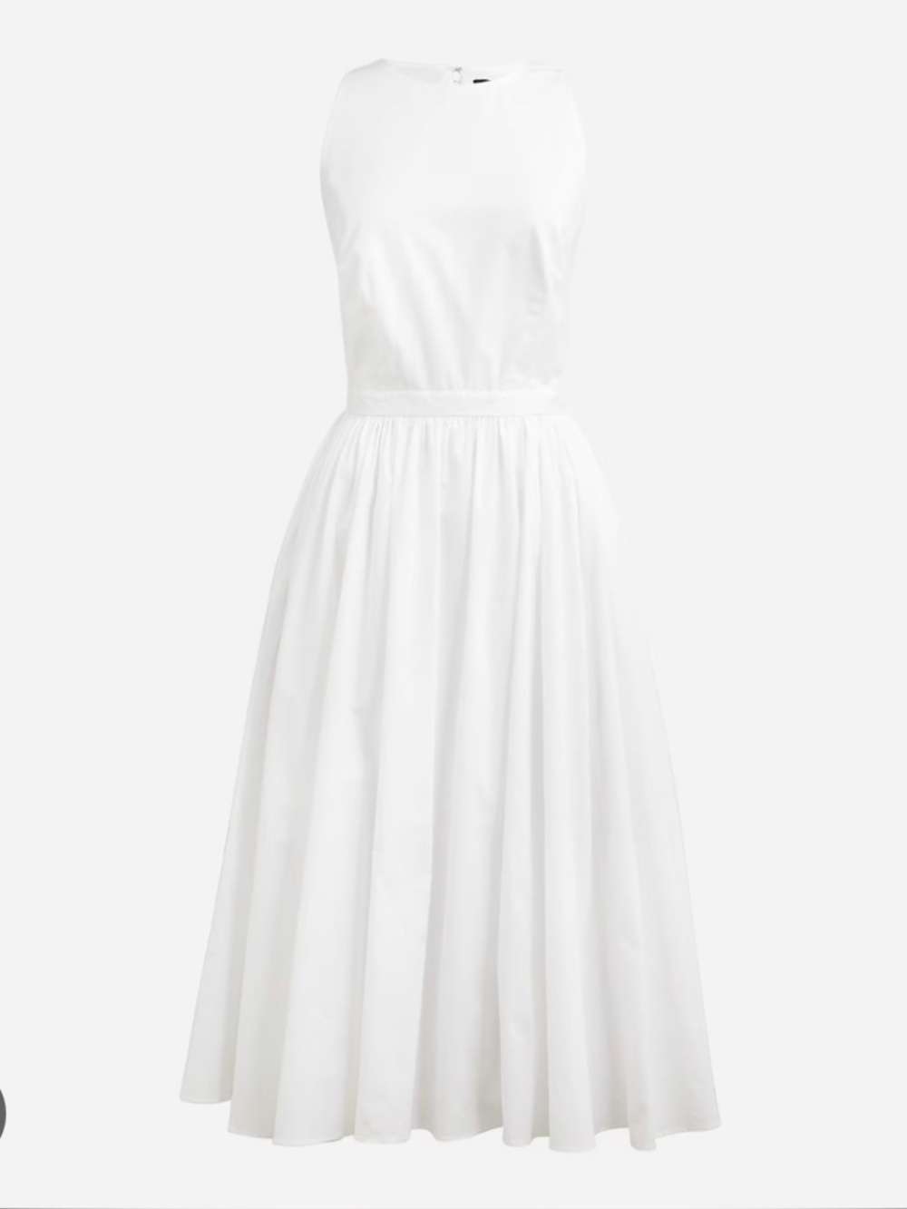 JCREW HIGH NECK POPLIN MIDI DRESS
